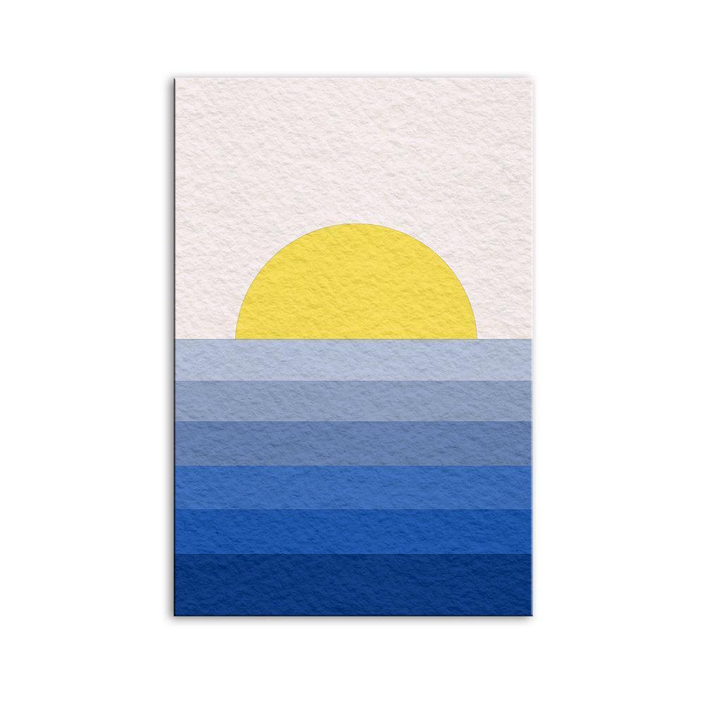 The Abstract White Sunset 1 Piece HD Multi Panel Canvas Wall Art Frame-Original Frame