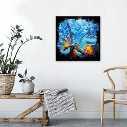 The Fire Fighter 1 Piece HD Multi Panel Canvas Wall Art Frame-Original Frame