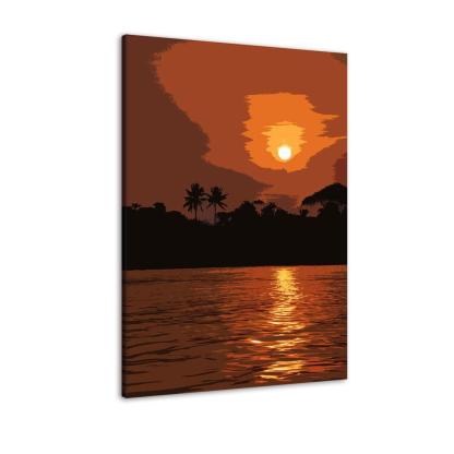 The Brown Sunrise 1 Piece HD Multi Panel Canvas Wall Art Frame-Original Frame