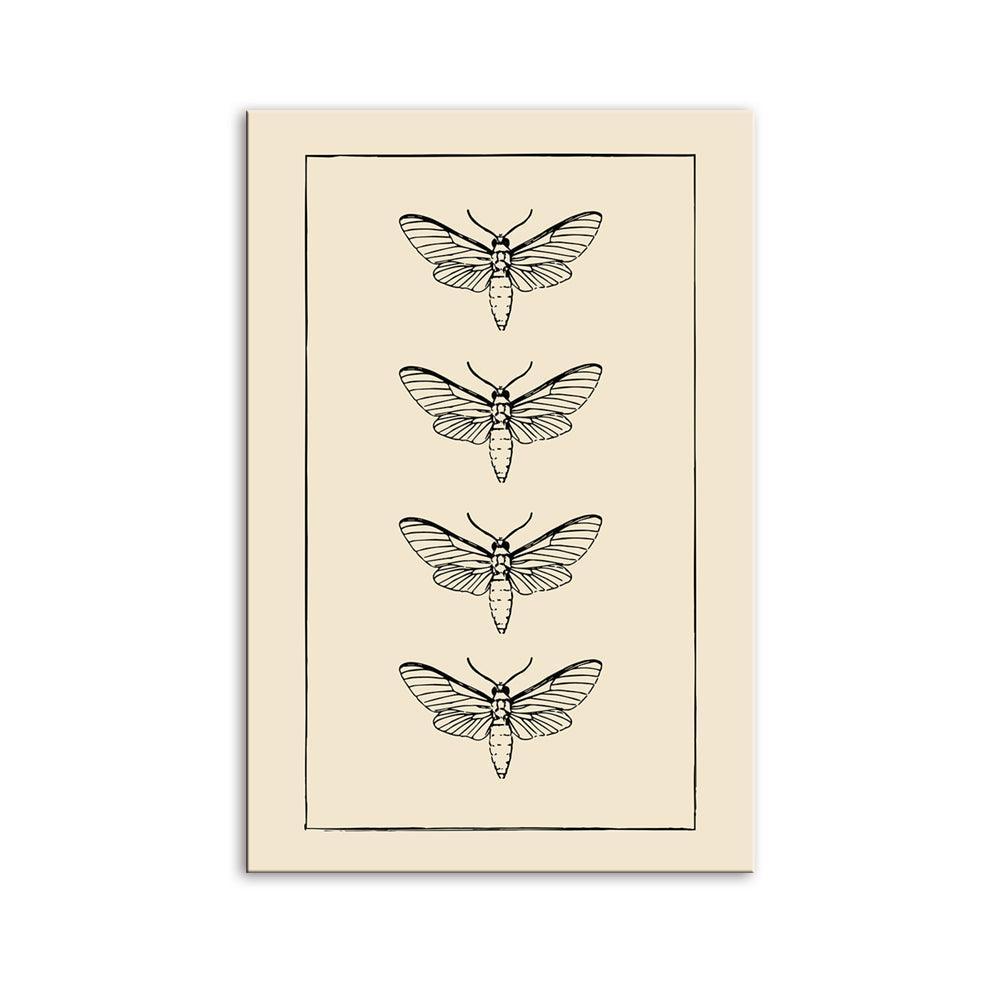 The Butterfly Collection 1 Piece HD Multi Panel Canvas Wall Art Frame-Original Frame