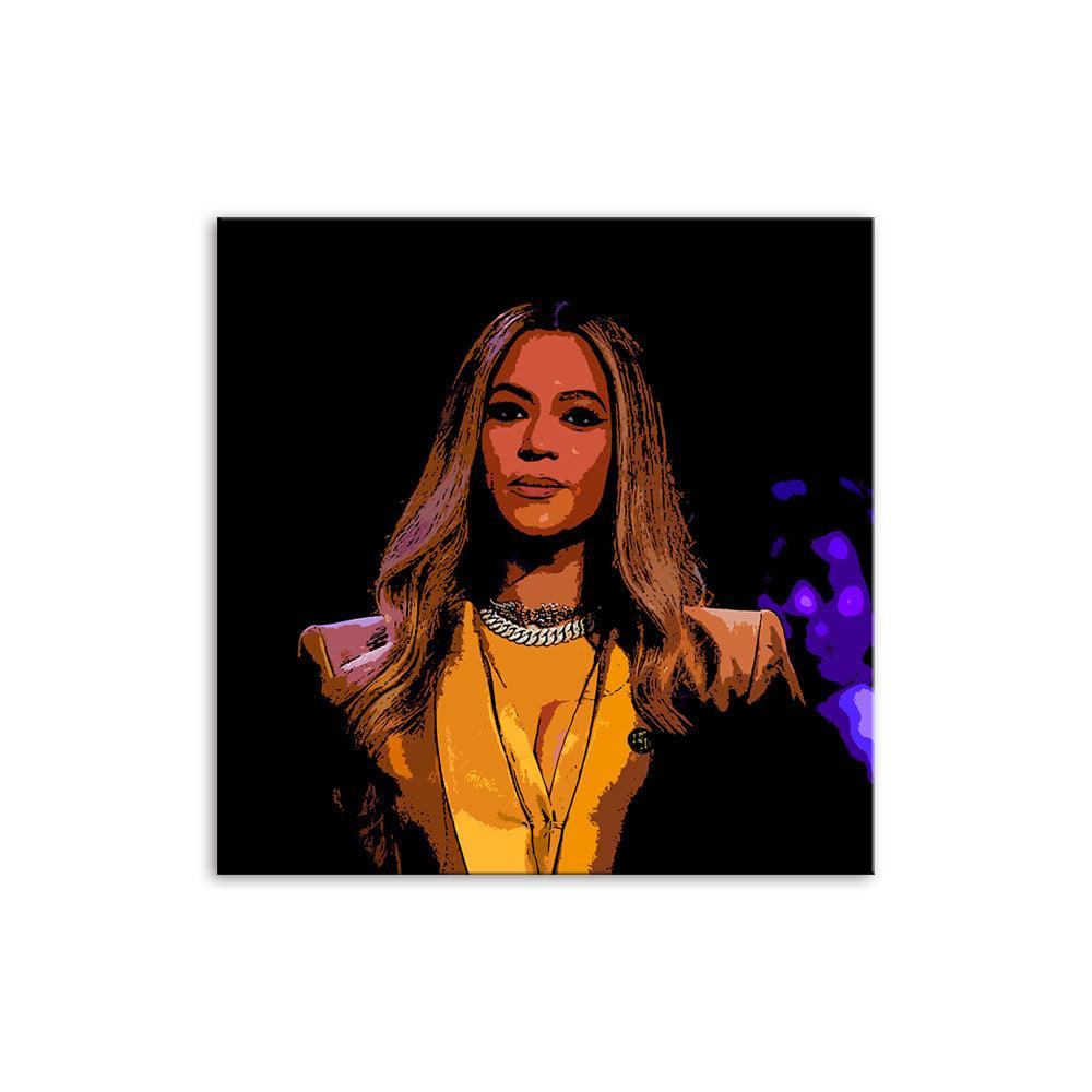 Yellow Beyoncé 1 Piece HD Multi Panel Canvas Wall Art Frame-Original Frame