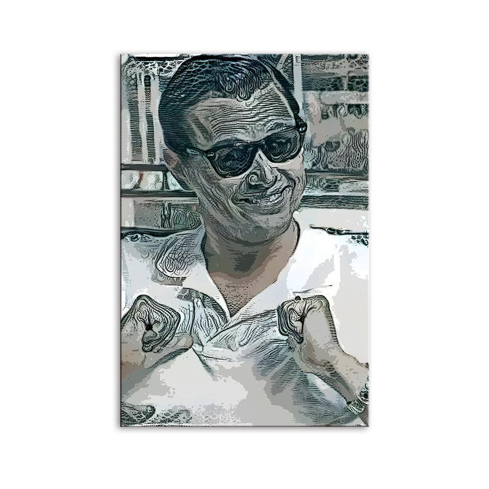 Leonardo Dicaprio The Wolf Of Wall Street 1 Piece HD Multi Panel Canvas Wall Art Frame-Original Frame