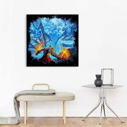 The Fire Fighter 1 Piece HD Multi Panel Canvas Wall Art Frame-Original Frame