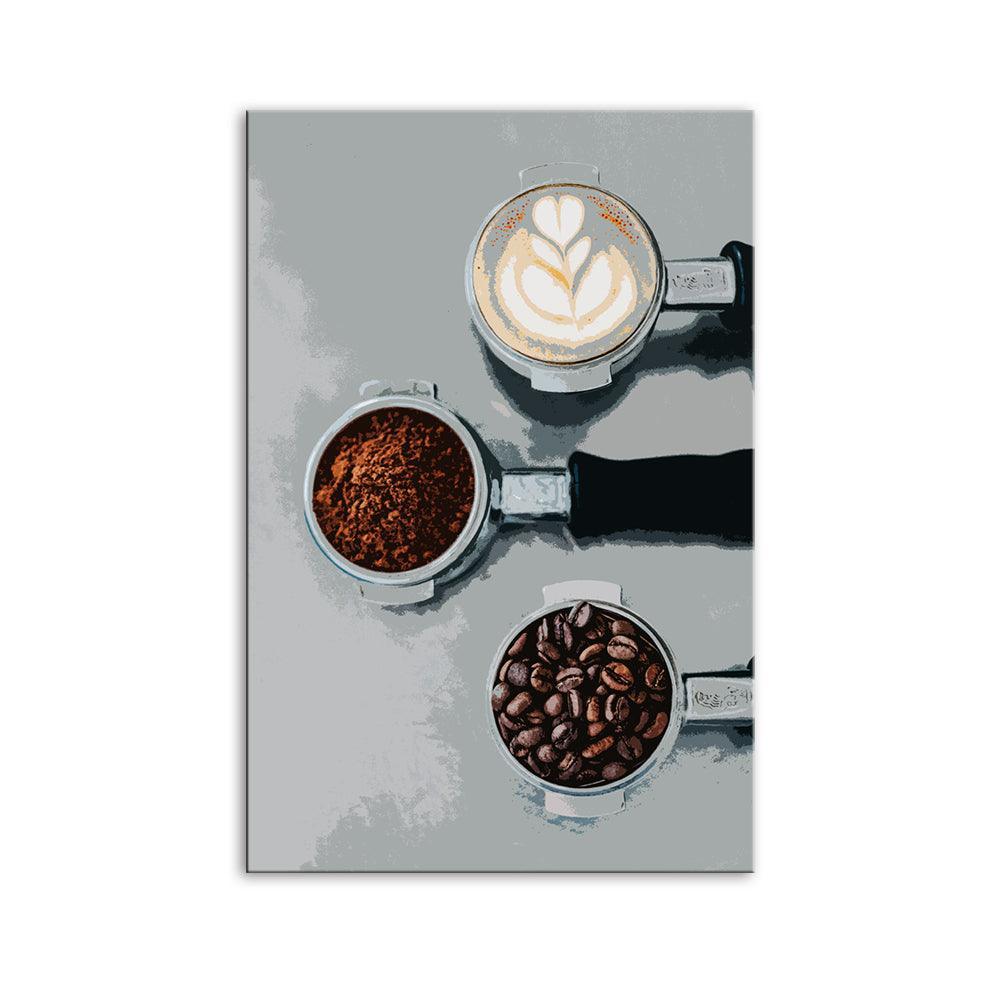 The Abstract Coffee Machine 1 Piece HD Multi Panel Canvas Wall Art Frame-Original Frame