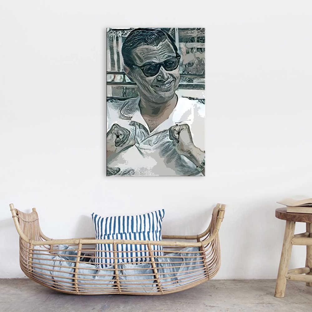 Leonardo Dicaprio The Wolf Of Wall Street 1 Piece HD Multi Panel Canvas Wall Art Frame-Original Frame