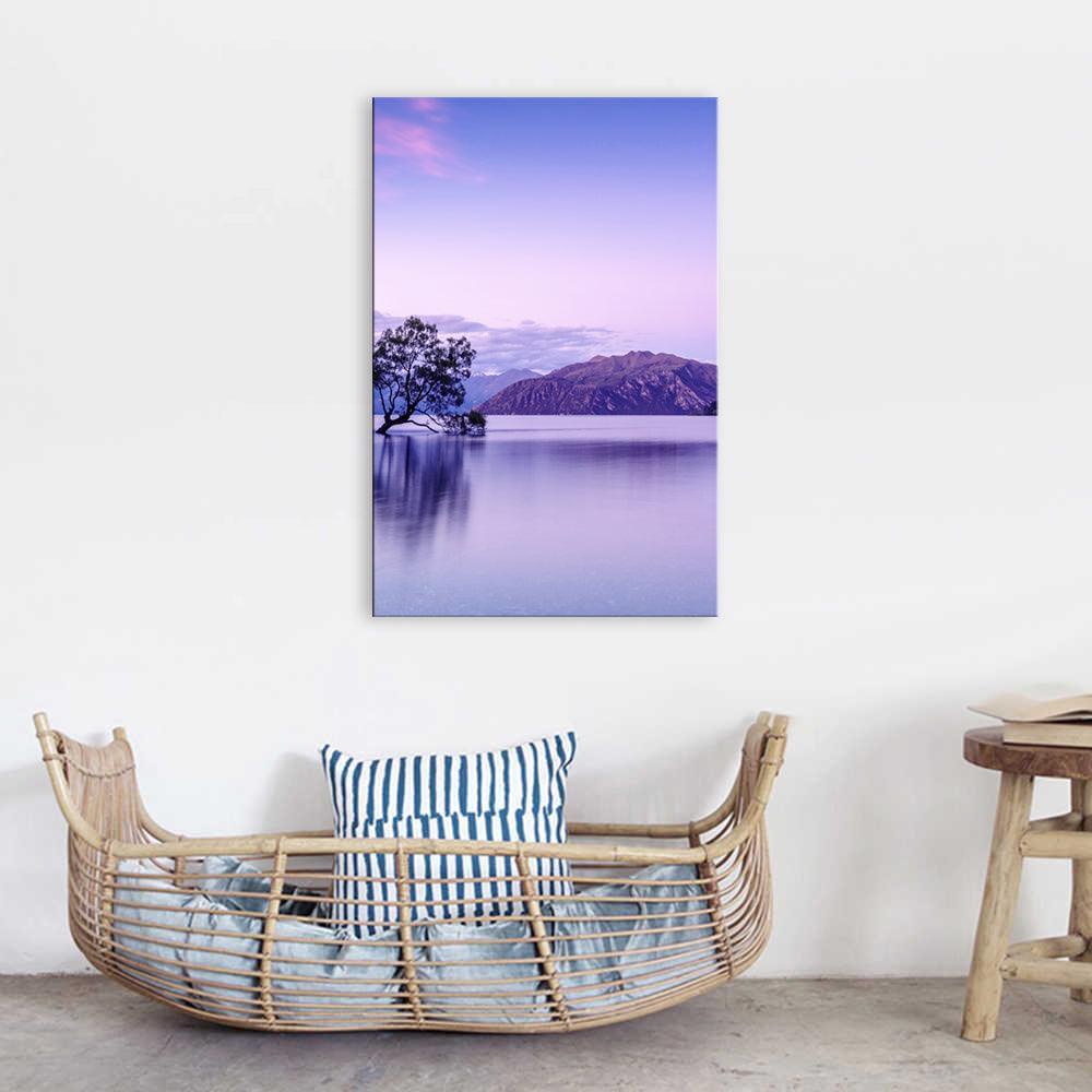 The Purple Mountains 1 Piece HD Multi Panel Canvas Wall Art Frame-Original Frame