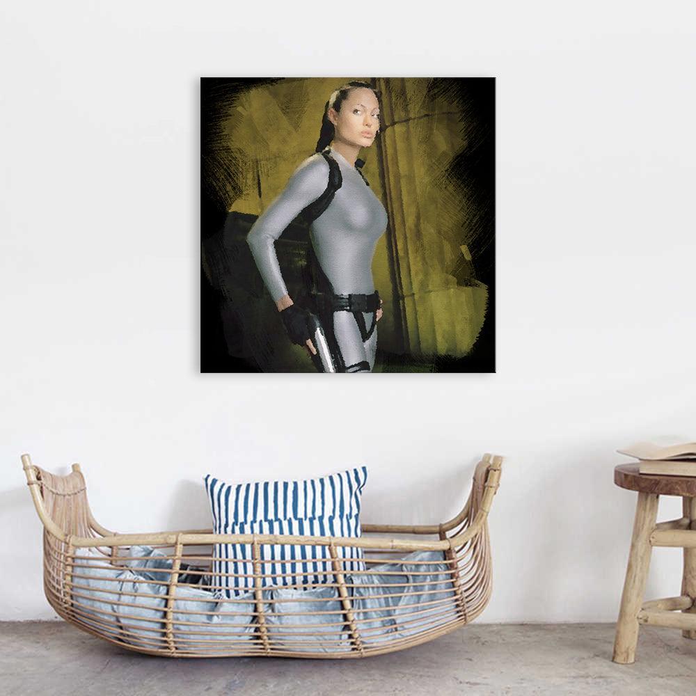 Angelina Jolie 1 Piece HD Multi Panel Canvas Wall Art-Original Frame