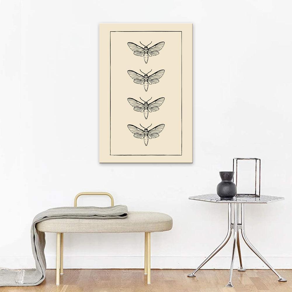 The Butterfly Collection 1 Piece HD Multi Panel Canvas Wall Art Frame-Original Frame