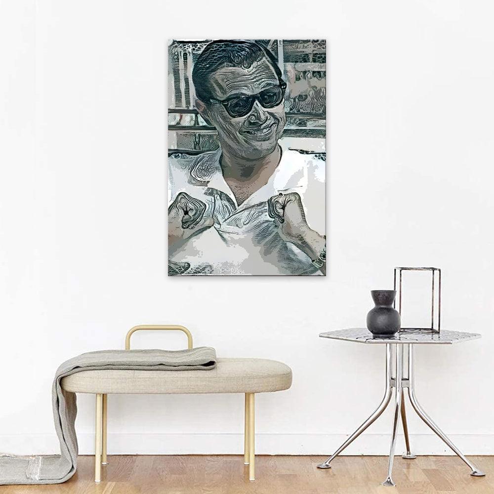 Leonardo Dicaprio The Wolf Of Wall Street 1 Piece HD Multi Panel Canvas Wall Art Frame-Original Frame