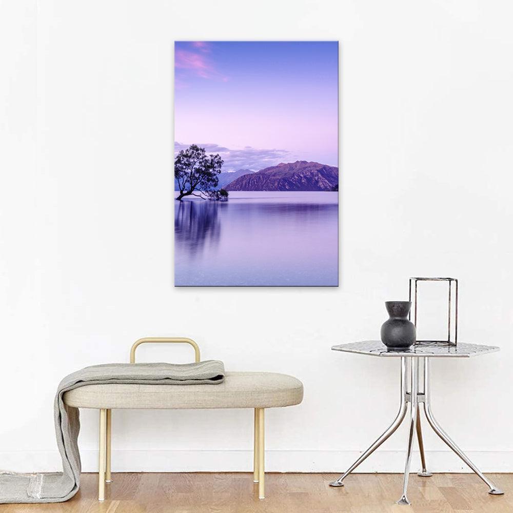 The Purple Mountains 1 Piece HD Multi Panel Canvas Wall Art Frame-Original Frame