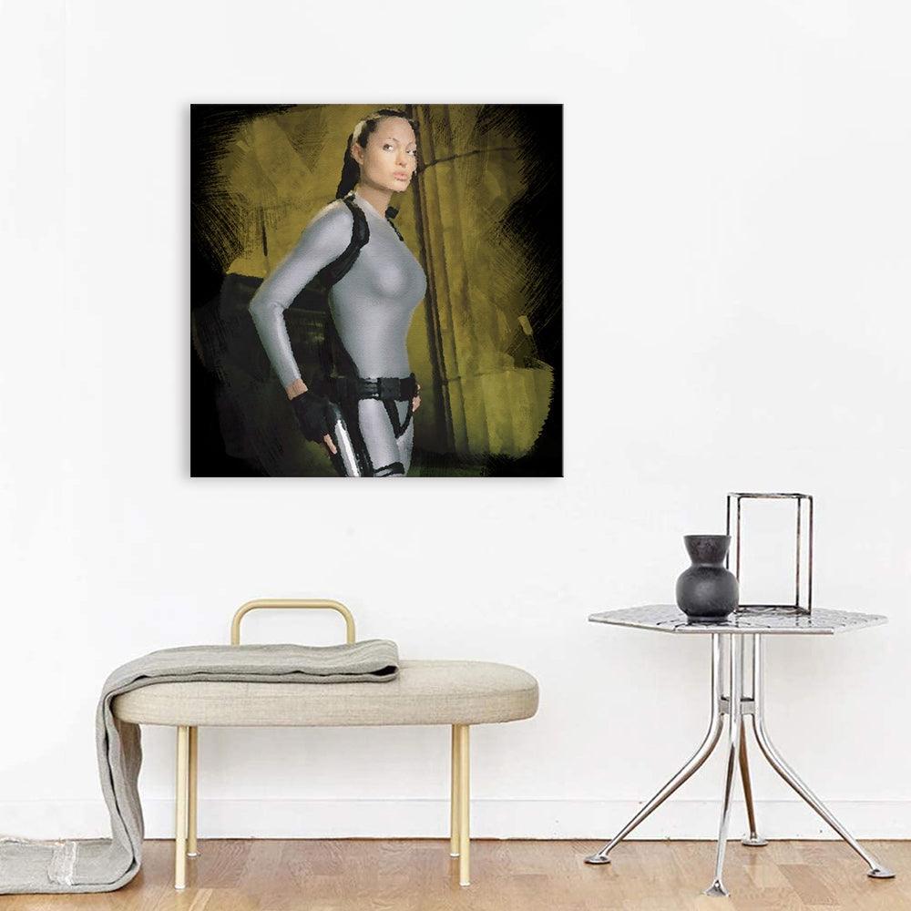 Angelina Jolie 1 Piece HD Multi Panel Canvas Wall Art-Original Frame