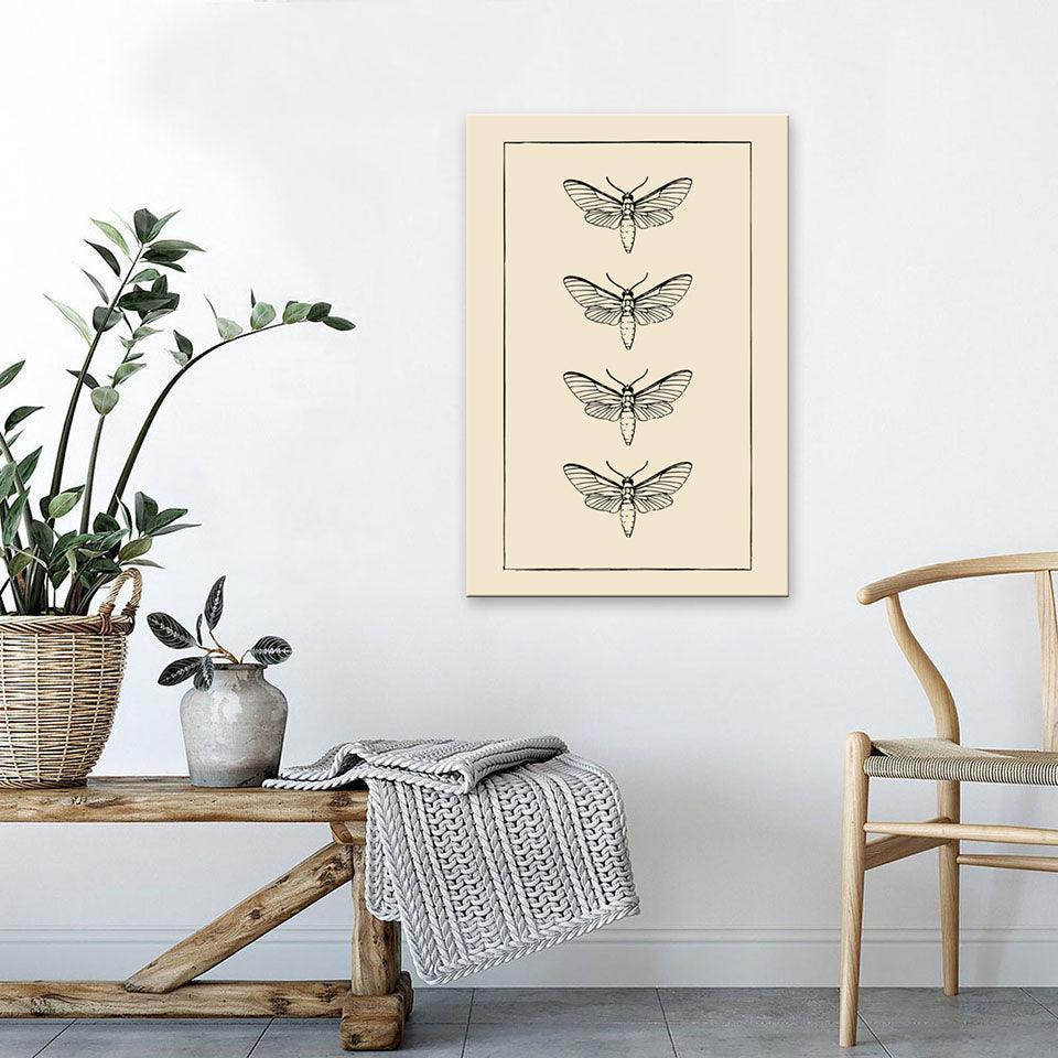 The Butterfly Collection 1 Piece HD Multi Panel Canvas Wall Art Frame-Original Frame