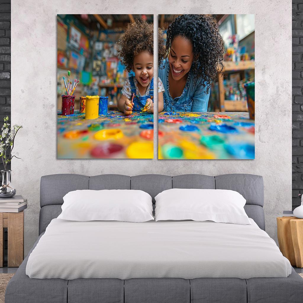 The Colors Of Her Love A Mothers Creative Spirit Canvas Paintings Frame
