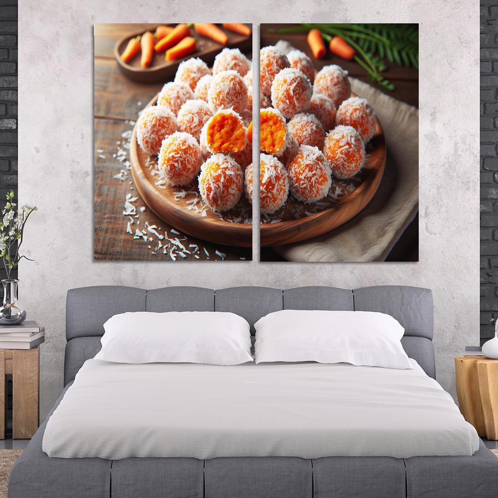 Carrot Cake Energy Bites 2 Piece HD Canvas Wall Art-Original Frame