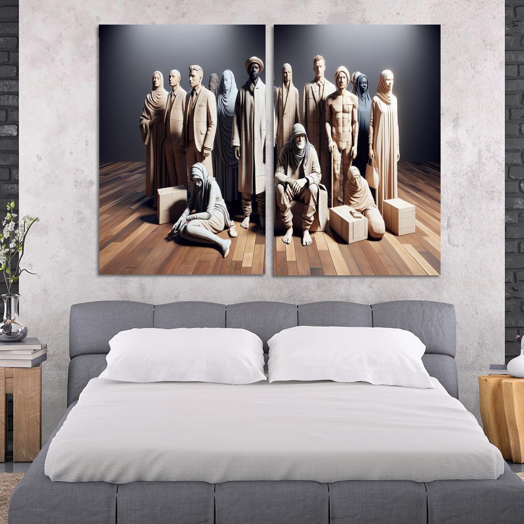 Empathy In Action Addressing Homelessness Through Art Multi-panel Paintings