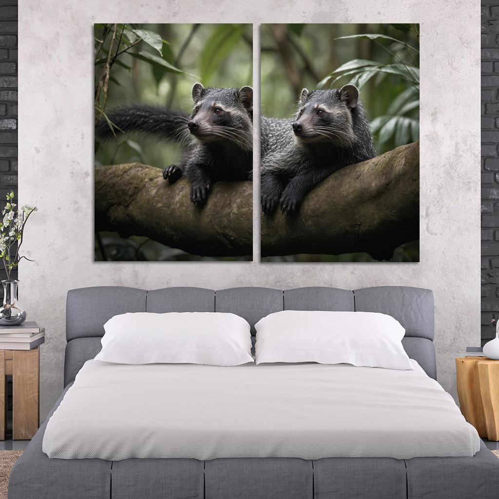 The Charming Binturong The Bearcat Of The Rainforest Canvas Paintings Frame