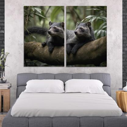 The Charming Binturong The Bearcat Of The Rainforest Canvas Paintings Frame