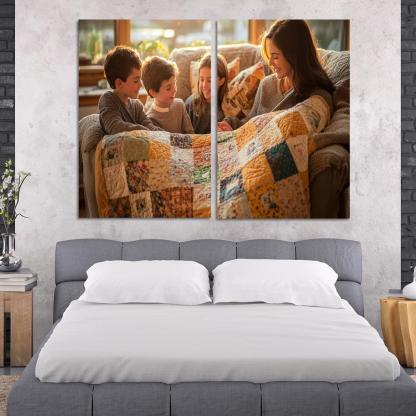 A Quilt Of Memories Stitched With Love Modern Paintings Frame