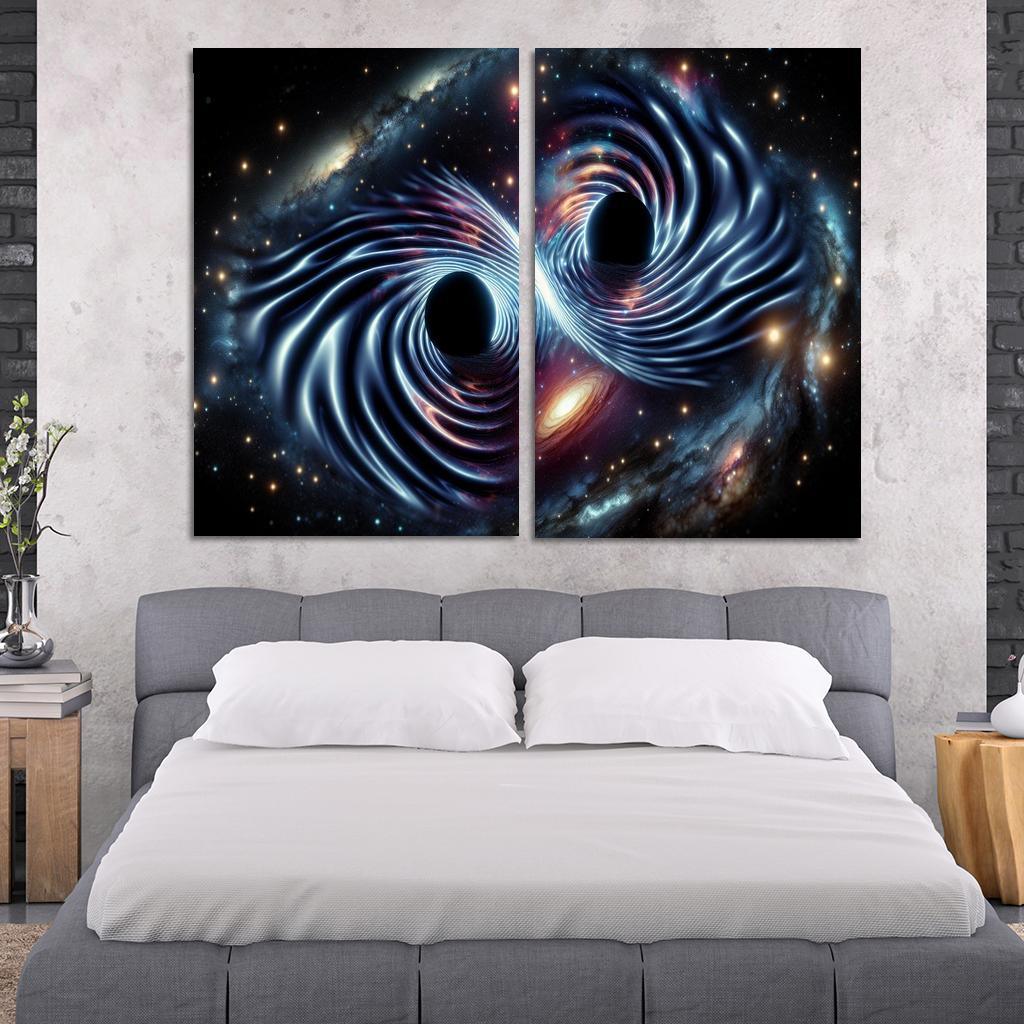 The Hidden Symphony of Gravitational Waves 2 Piece HD Canvas Wall Art-Original Frame