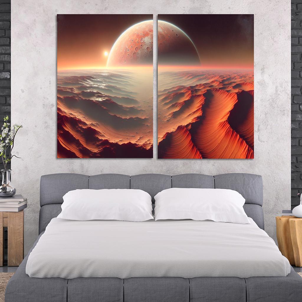 The Evolving Landscape Of Mars Abstract Paintings Frame