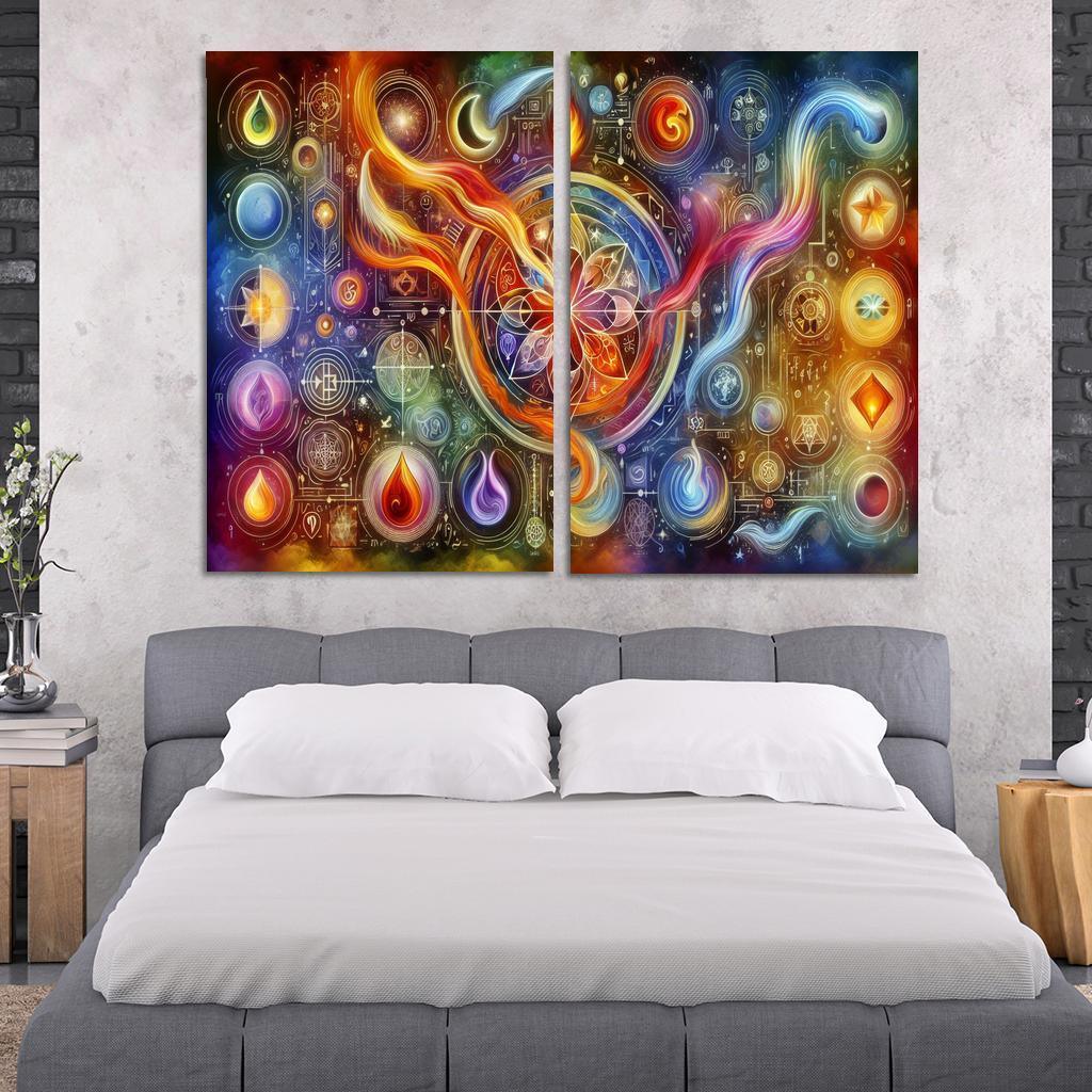 The Alchemy of Emotions 2 Piece HD Canvas Wall Art-Original Frame