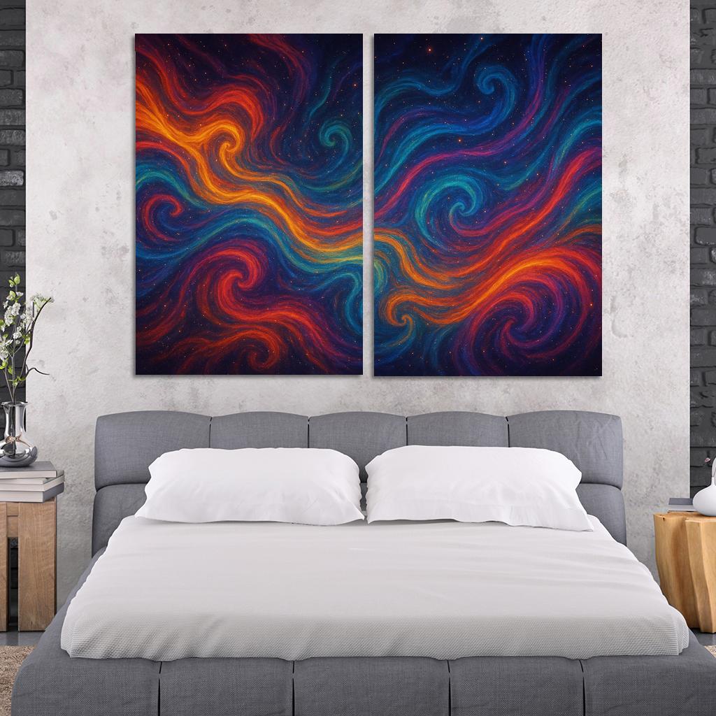 Symphony Of Celestial Currents Premium Artwork Frames