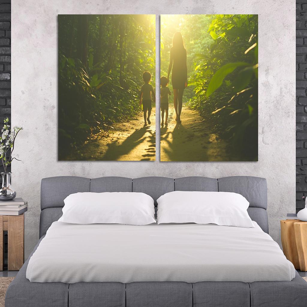 Footprints On The Path A Mothers Guidance Canvas Paintings Frame