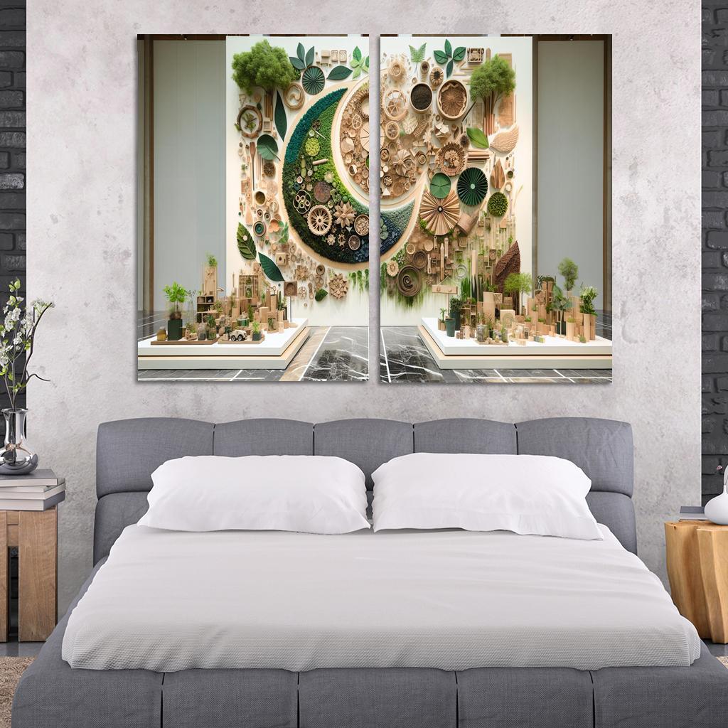 Nature's Art The Beauty Of Sustainable Practices Multi-panel Paintings