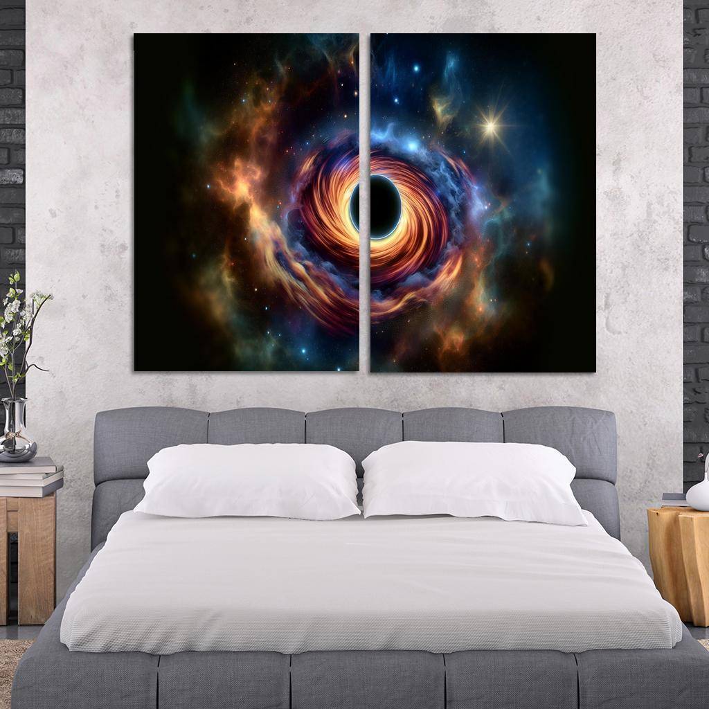 Exploring The Abyss Of Black Holes Abstract Paintings Frame