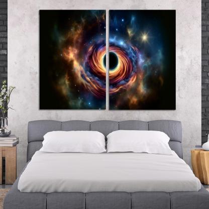 Exploring The Abyss Of Black Holes Abstract Paintings Frame