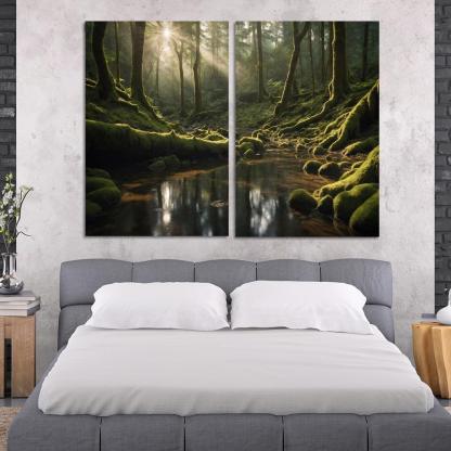 The Serenity Of Hidden Forest Glens Oil Paintings Frame
