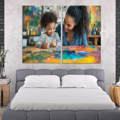 A Canvas Of Love A Mothers Artistic Spirit Canvas Paintings Frame