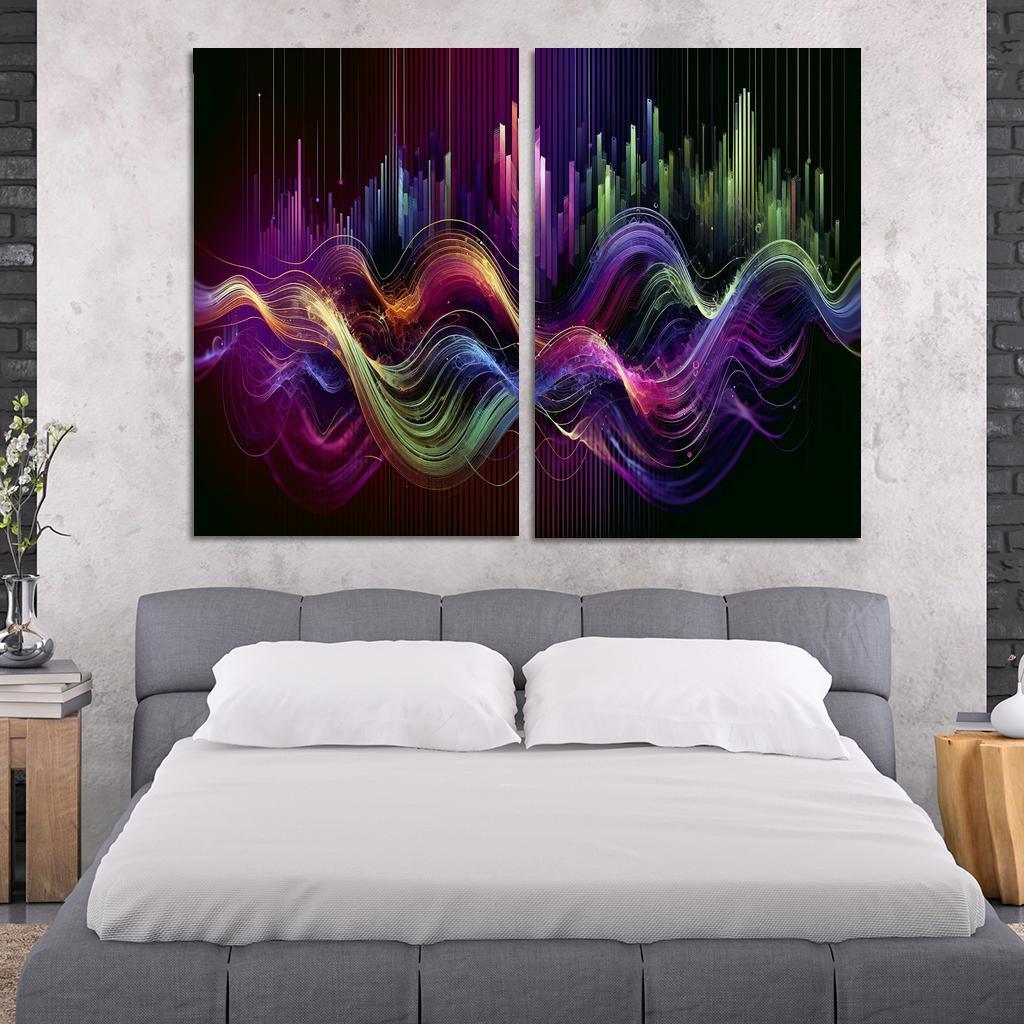 Musical Echoes Harmony 2 Piece HD Canvas Wall Art-Original Frame