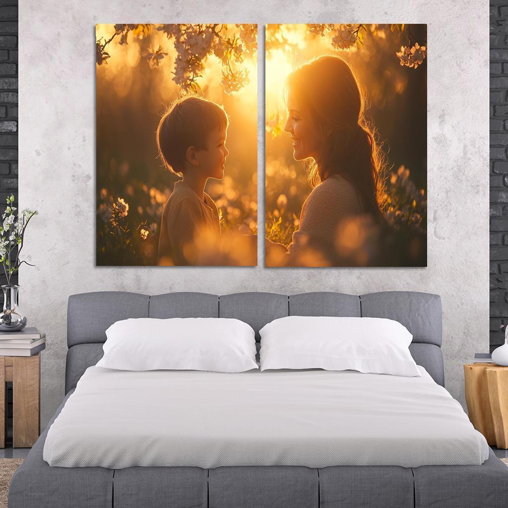 Heartstrings Of Connection A Mothers Unyielding Support Canvas Paintings Frame
