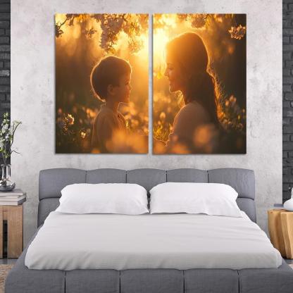 Heartstrings Of Connection A Mothers Unyielding Support Canvas Paintings Frame