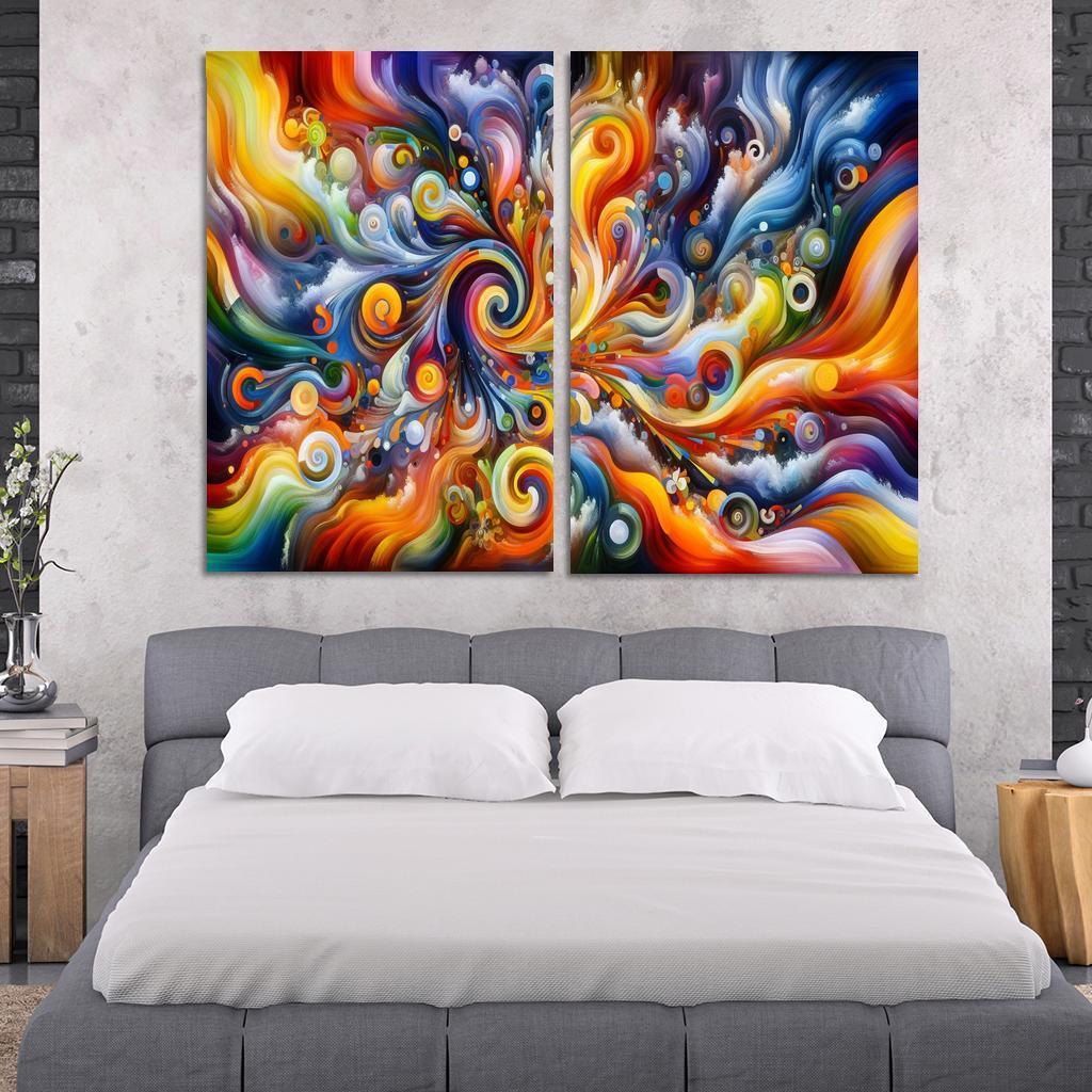 Essence of Untamed Imagination 2 Piece HD Canvas Wall Art-Original Frame