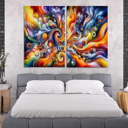Essence of Untamed Imagination 2 Piece HD Canvas Wall Art-Original Frame