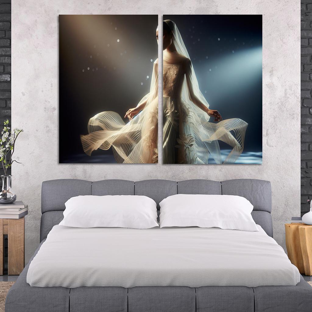 Translucent Layers Sheer Fashion Trends Multi-panel Paintings
