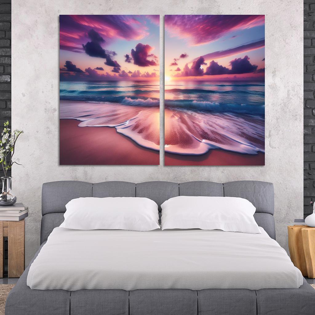 Sunrise Vista Coastal Meditation Spot Oil Paintings Frame