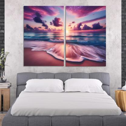 Sunrise Vista Coastal Meditation Spot Oil Paintings Frame