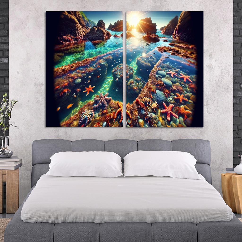 Tranquil Tide Pools Nature's Aquarium Abstract Paintings Frame