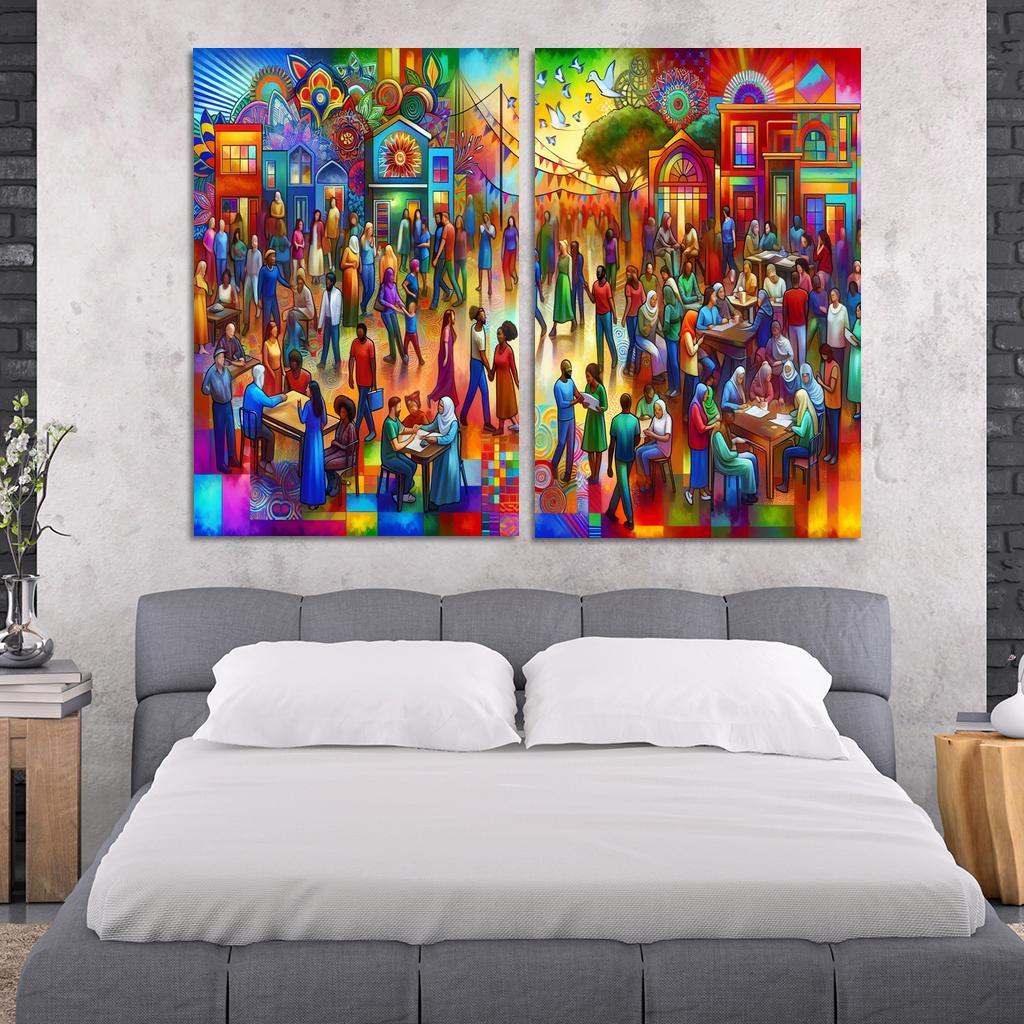 Ecosystems Of Connection Art For Community Building Framed Paintings