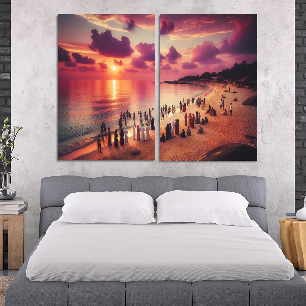 Sunset Glade Evening Retreat Abstract Paintings Frame