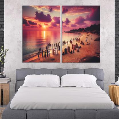 Sunset Glade Evening Retreat Abstract Paintings Frame