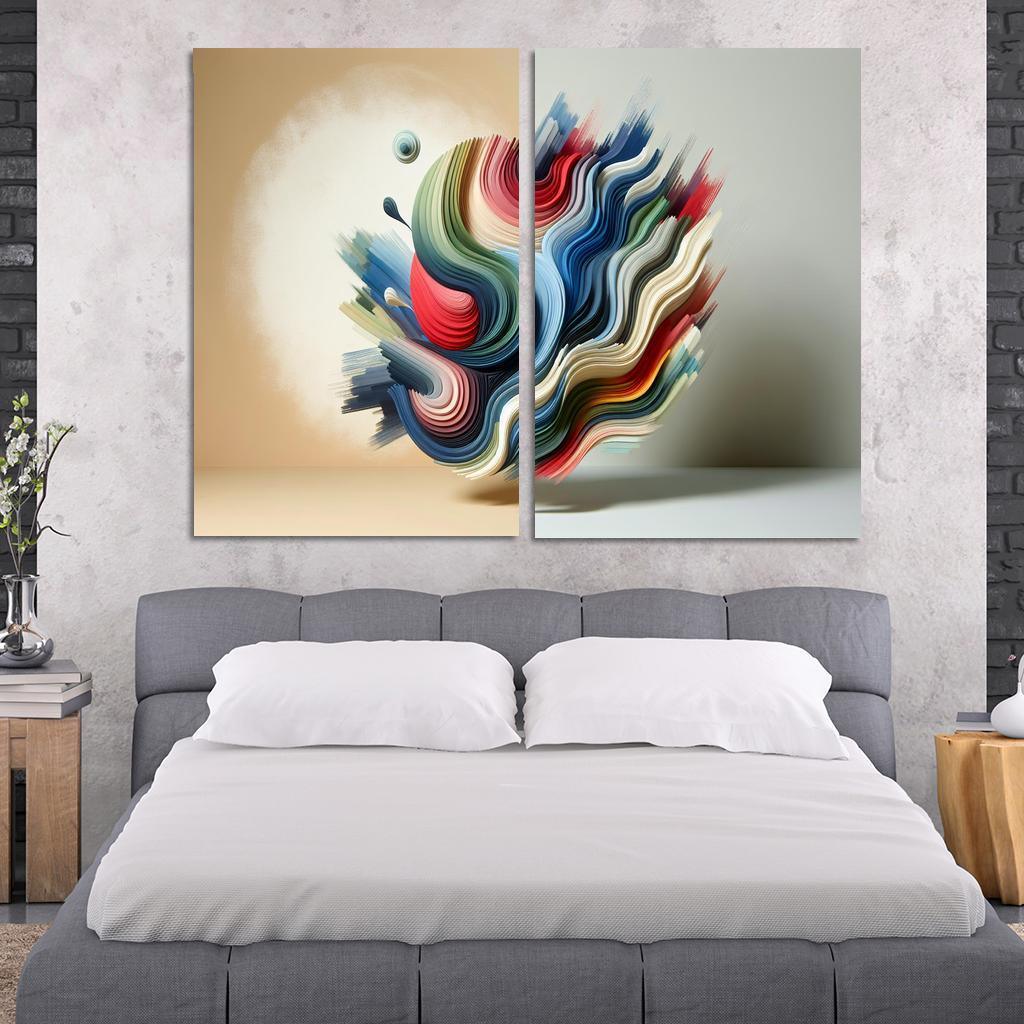 Luminous Acrylic Wall Art 2 Piece HD Canvas Wall Art-Original Frame