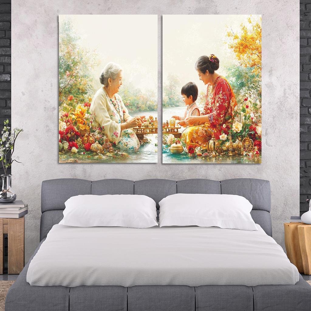 A Bridge Of Love The Connection Between Generations Custom Paintings Frame