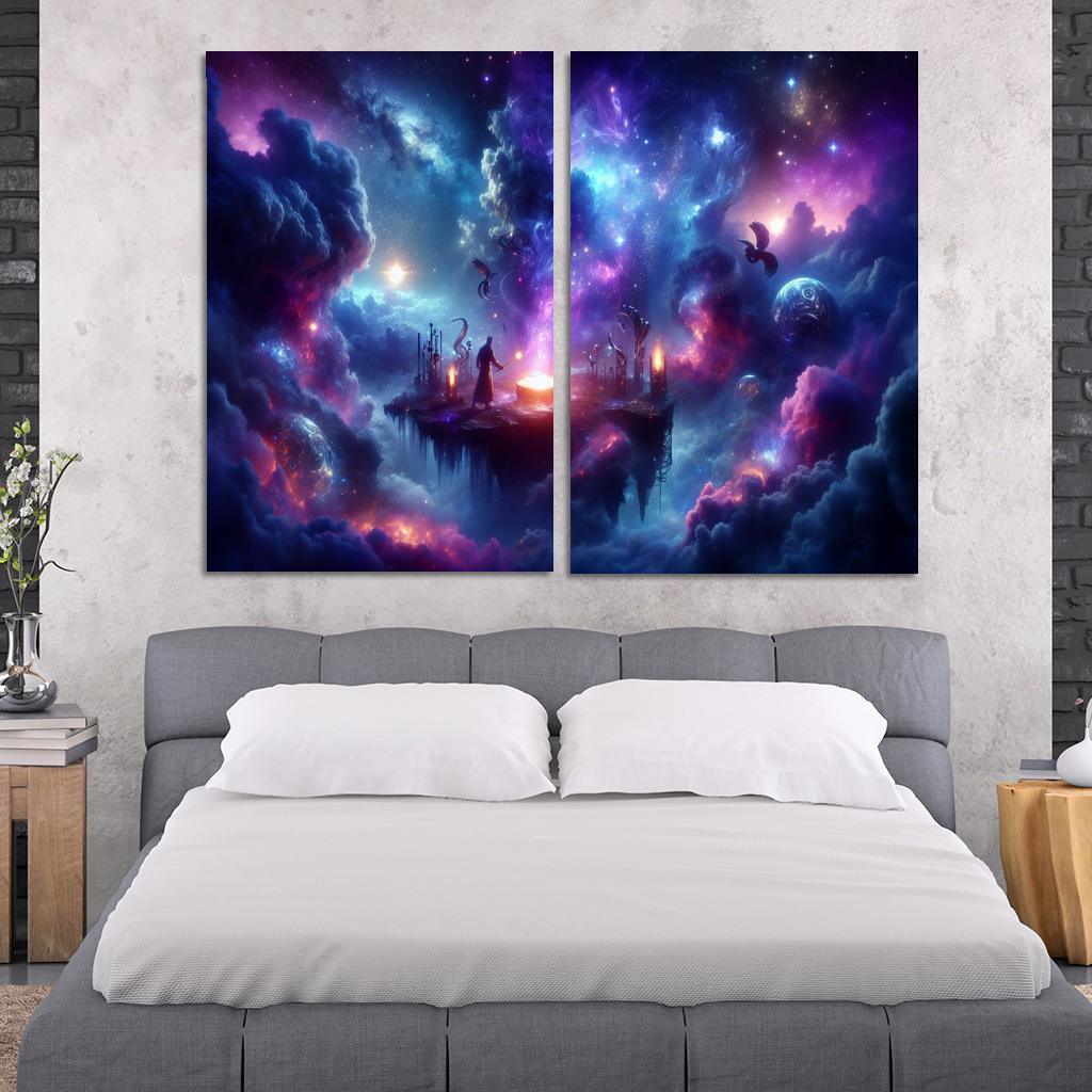The Arcane Starforge 2 Piece HD Canvas Wall Art-Original Frame