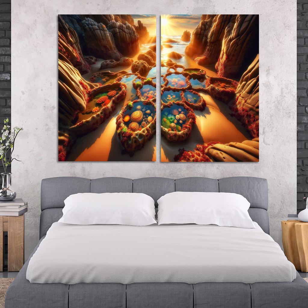 Tidal Pool Treasure Cove Modern Paintings Frame