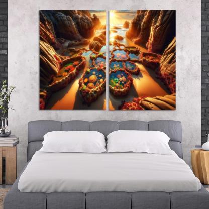 Tidal Pool Treasure Cove Modern Paintings Frame