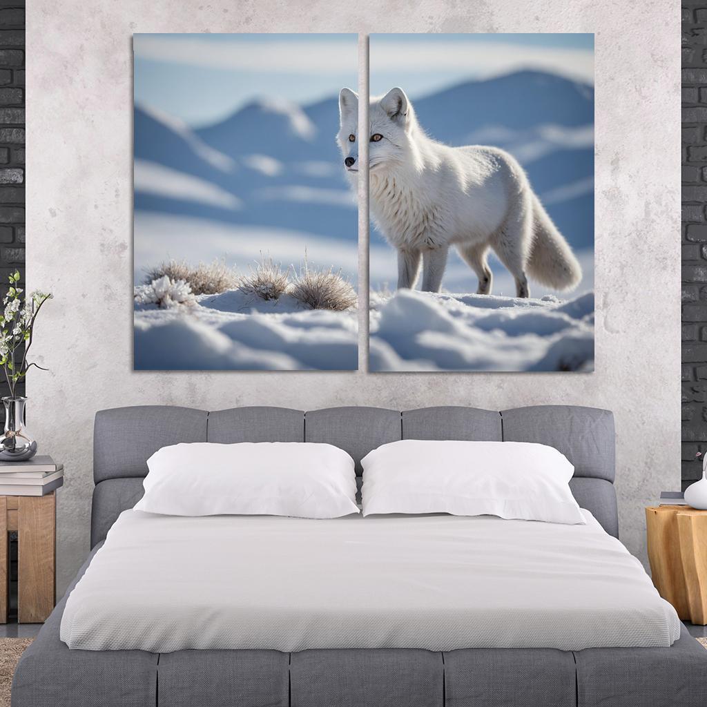 The Charming Arctic Fox Multi-panel Paintings
